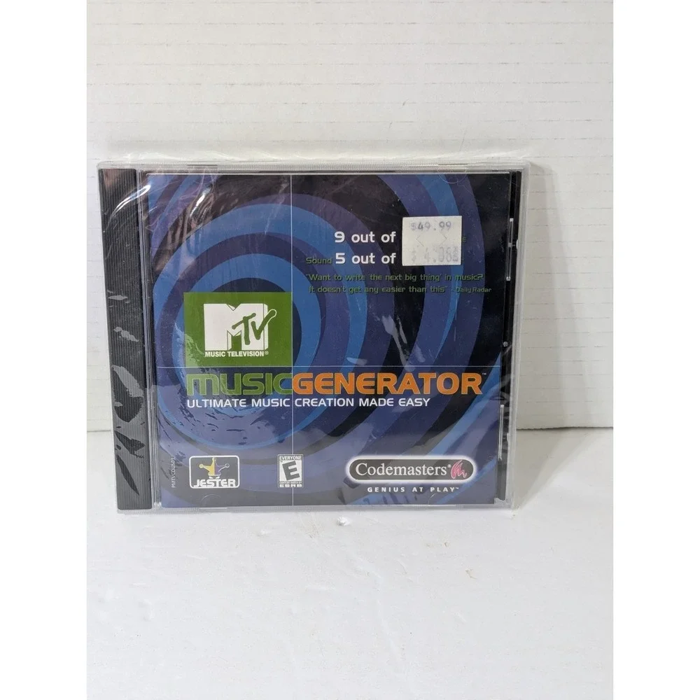 MTV Music Generator Jewel Case (PC, 2000) NOS Y2K Sealed Rare